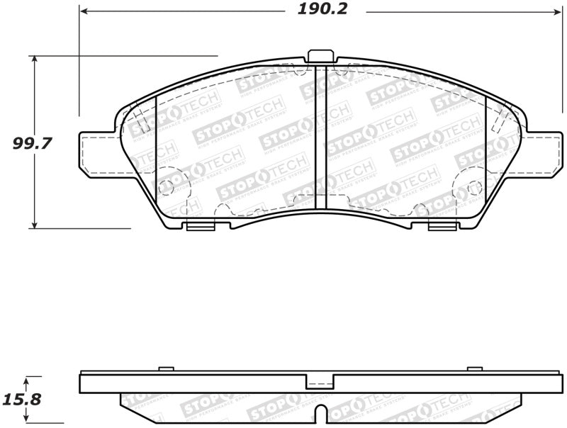 StopTech Street Brake Pads Front 308.1592