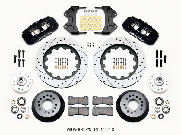Wilwood AERO6 Front Hub Kit 15.00 Drilled WWE ProSpindle 140-15025-D