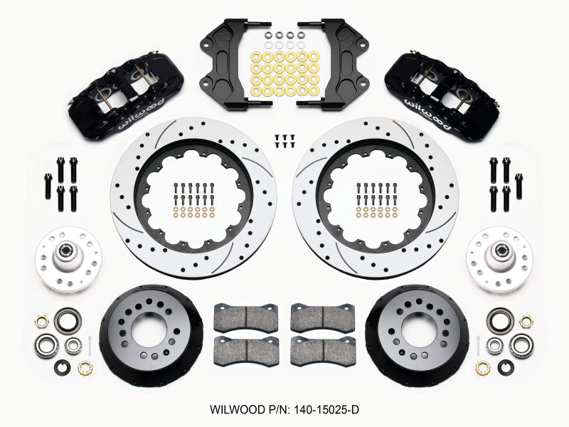 Wilwood AERO6 Front Hub Kit 15.00 Drilled WWE ProSpindle 140-15025-D