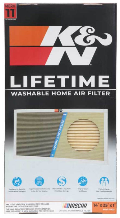 K&N HVAC Filter 14 x 25 x 1 HVC-11425