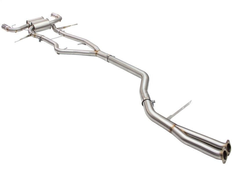 aFe MACHForce XP SS-304 Polish Tip 3.0in-2.5in Dia Cat Back Exhaust 11-13 BMW 335i (E90/E92) 3.0L 49-36328-P