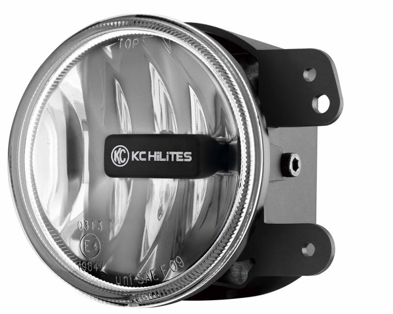 KC HiLiTES 10-18 compatible with Jeep JK 4in. Gravity G4 LED Light 10w SAE/ECE Clear Fog Beam (Single) 1497