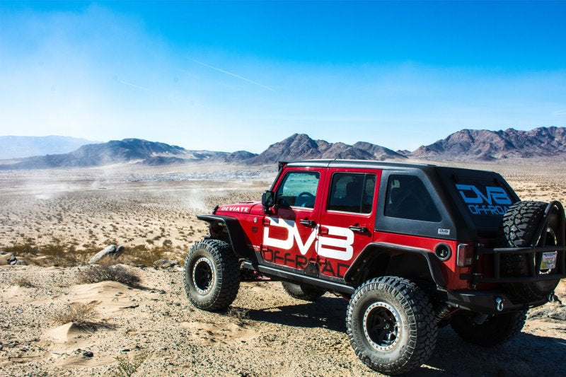 DV8 Offroad 07-18 compatible with Jeep Wrangler JK Front & Rear Flat Tube Fenders FENDB-02