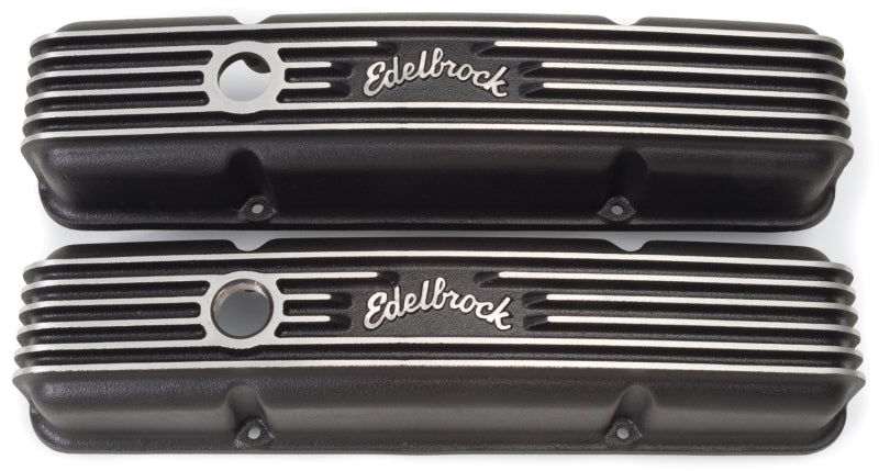 Edelbrock Valve Cover Classic Series Chevrolet 1959-1986 262-400 CI V8 Black 41443