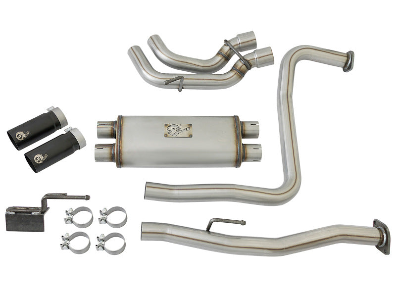 aFe Rebel Series 3in 409 SS Cat-Back Exhaust w/ Black Tips 04-15 Compatible with Nissan Titan V8 5.6L 49-46124-B