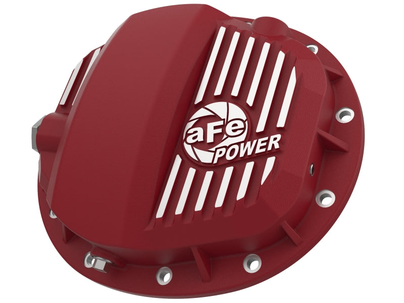 aFe Pro Series GMCH 9.5 Rear Diff Cover Red w/ Machined Fins 19-20 GM Silverado/Sierra 1500 46-71140R