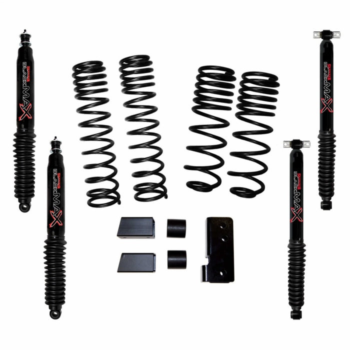 Skyjacker 2007-2018 compatible with Jeep Wrangler JK 2 Door 4WD Long Travel 2in-2.5in Lift Kit w/Black Max Shocks JK20BPBLT