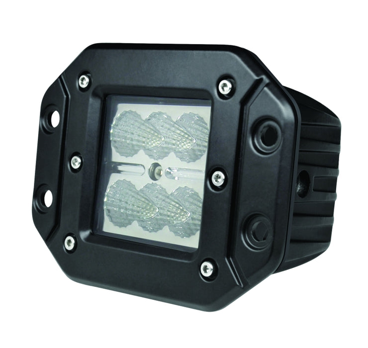 Hella Value Fit Flush Mount 3in 18W Cube Flood Beam LED Light 357204021