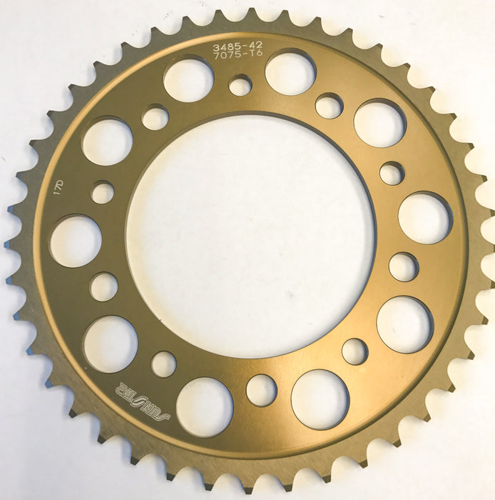 Sunstar Aluminum Rear Sprocket (520 / 42T) (Silver) for 15-18 Yamaha YZF-R1