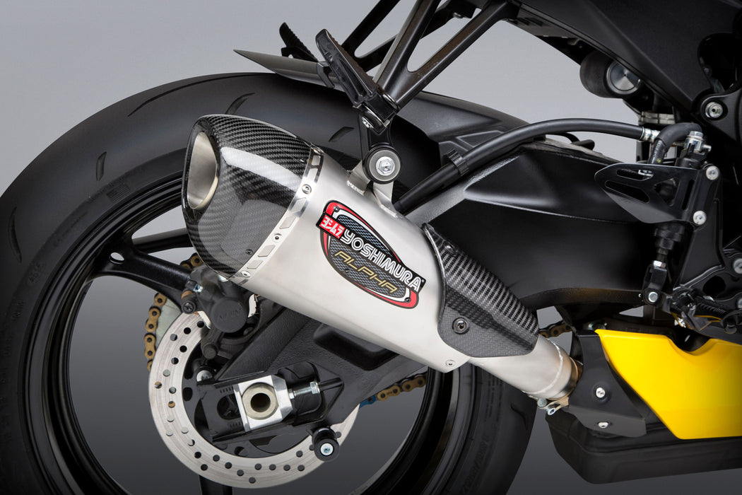 Yoshimura 960-1412 Exhaust Street Alpha-T Slip-On Ss-Ss-Cf Works