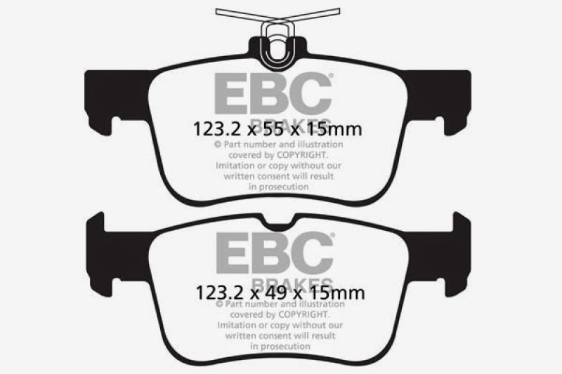 EBC 13+ Ford Fusion 1.6 Turbo Yellowstuff Rear Brake Pads DP42160R