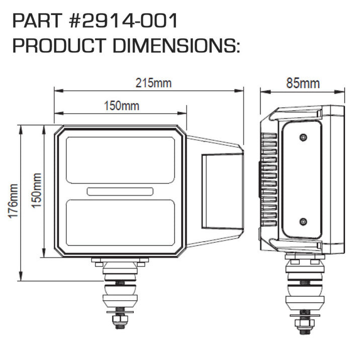 Oracle Lighting Multifunction LED Plow Headlight with Heated Lens 5700K SEE WARRANTY 2914-001