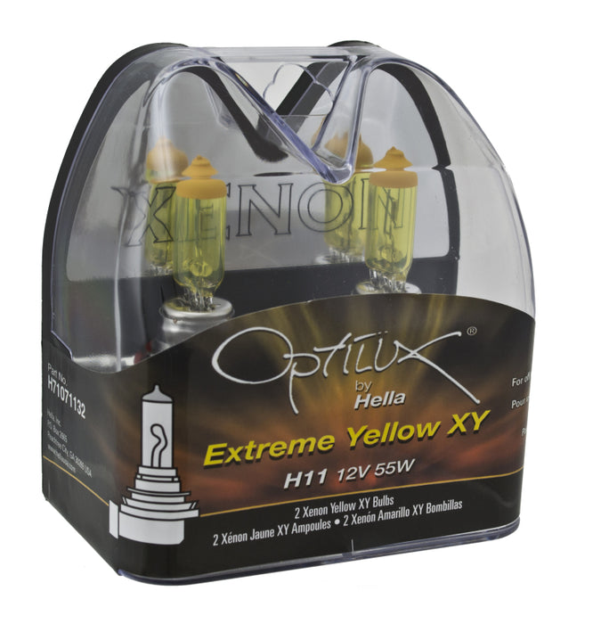 Hella Optilux H11 55W XY Extreme Yellow Bulbs (Pair) H71071132