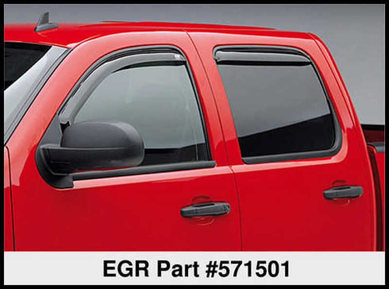 EGR 07+ Chev Silverado/GMC Sierra Ext Cab In-Channel Window Visors Set of 4 (571501) 571501