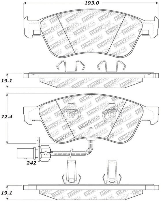 StopTech Street Touring 07-10 Audi S6/S8 Front Brake Pads 308.1024