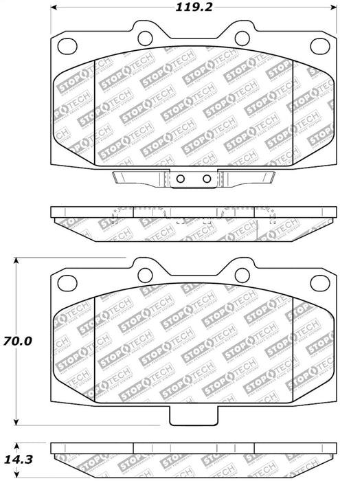 StopTech Street Select Brake Pads Front 305.1182