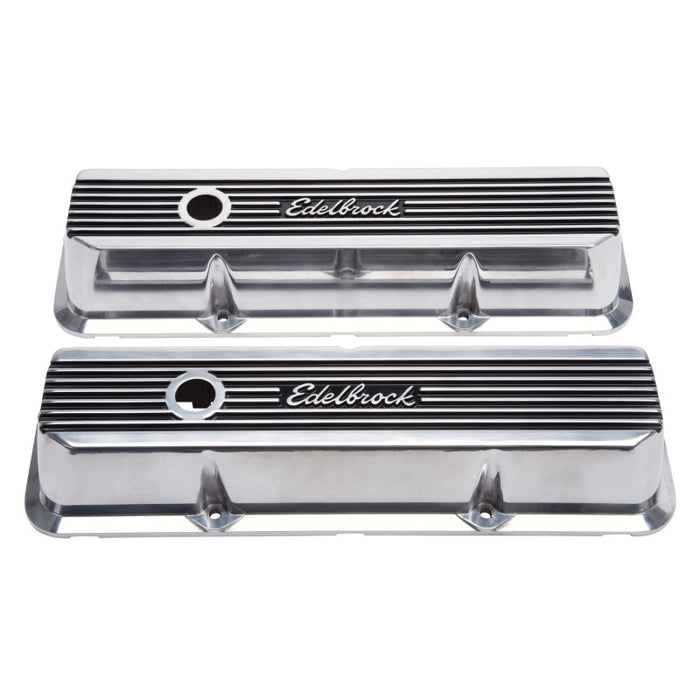 Edelbrock Valve Covers Elite II Ford FE 1958-76 Polished 4277