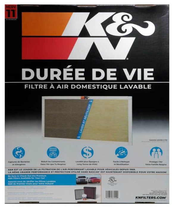 K&N HVAC Filter 20 x 25 x 1 HVC-12025