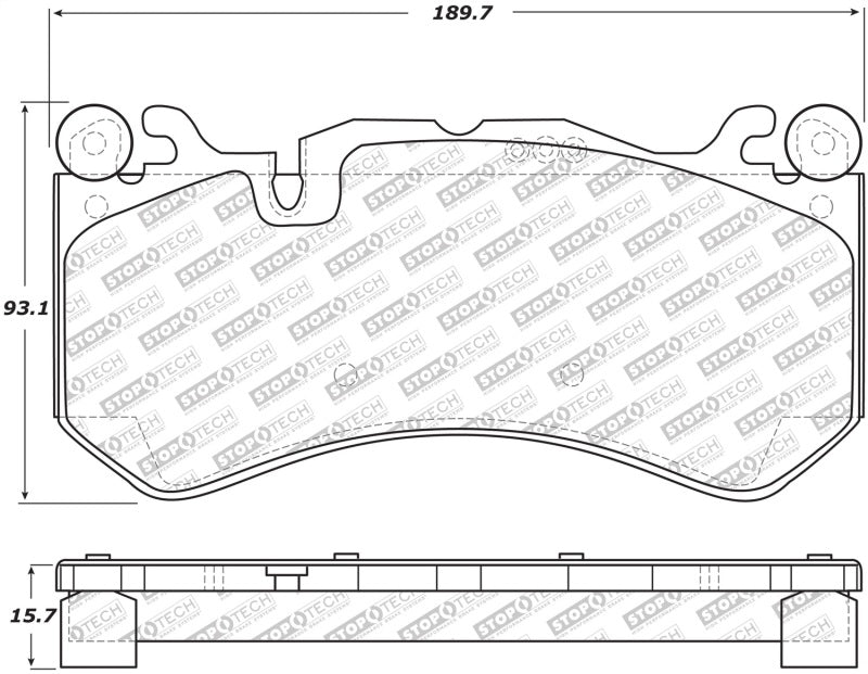 StopTech Street Select 14-18 Audi RS7 Front Brake Pads 305.1291