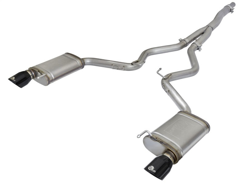 aFe MACHForce XP Exhausts Cat-Back SS-304 EXH w/ Black Tips 15-16 Ford Mustang EcoBoost 2.3L (t) 49-33084-B