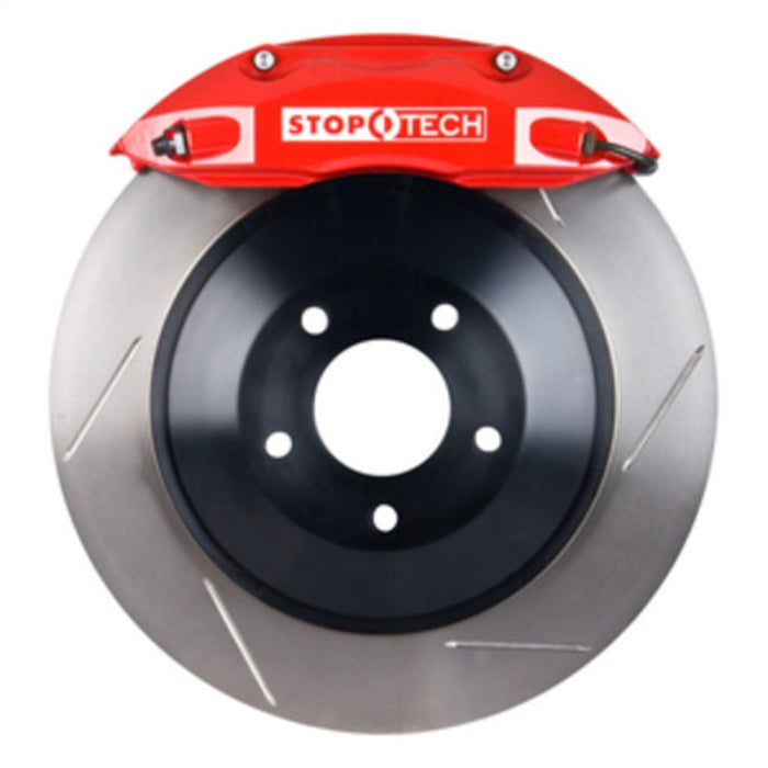 StopTech 05-14 Ford Mustang GT BBK Front ST-40 Red Calipers 1pc 355x32 Slotted Rotors 82.330.4700.71