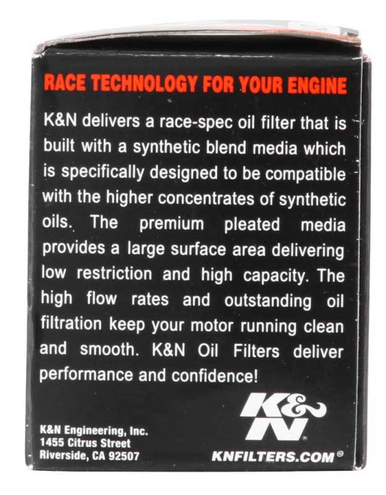 K&N Motorcycle Oil Filter: High Performance, Premium, Designed to be used with Synthetic or Conventional Oils: Fits Select Yamaha Vehicles, KN-143