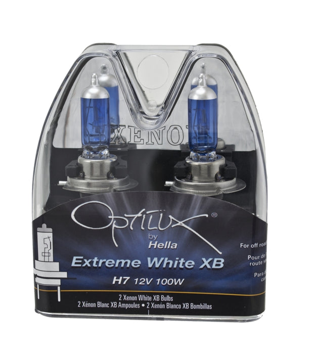 Hella Optilux H7 100W XB Extreme Blue Bulbs (Pair) H71070307