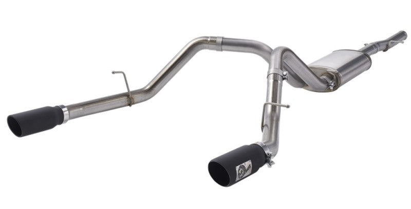 aFe Apollo GT Series 3 IN 409 SS Cat-Back Exhaust System w/ Black Tip GM Sierra 1500 09-18 49-44111-B