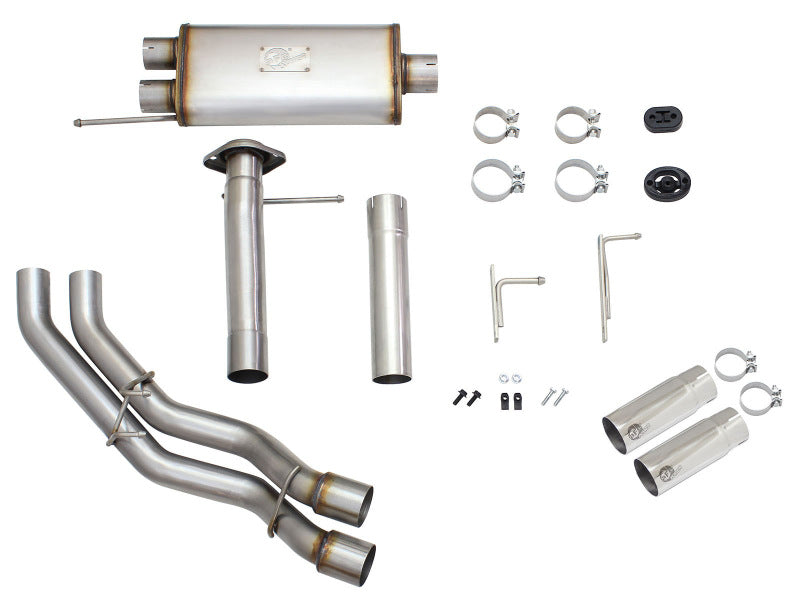 aFe Rebel Exhausts 3in SS Cat-Back 09-14 Ford F-150 4.6/5.0/5.4L w/ Polished Tips 49-43080-P