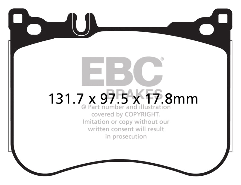 EBC 14+ Mercedes-Benz S550 4.7 Twin Turbo AMG Sport Pkg Yellowstuff Front Brake Pads DP42178R