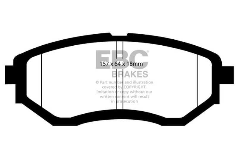 EBC 05-17 Subaru Legacy Ultimax2 Replacement Front Brake Pads UD1078