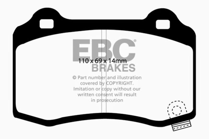 EBC 12-17 Tesla Model S Electric RWD Greenstuff Rear Brake Pads DP21788