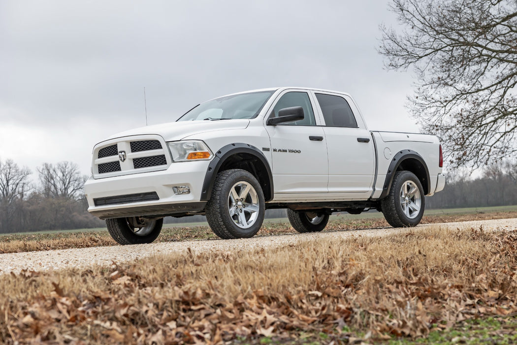 Rough Country Pocket Fender Flares Both Bumpers Px8 Black Crystal Ram 1500 2Wd/4Wd F-D10911B-PX8