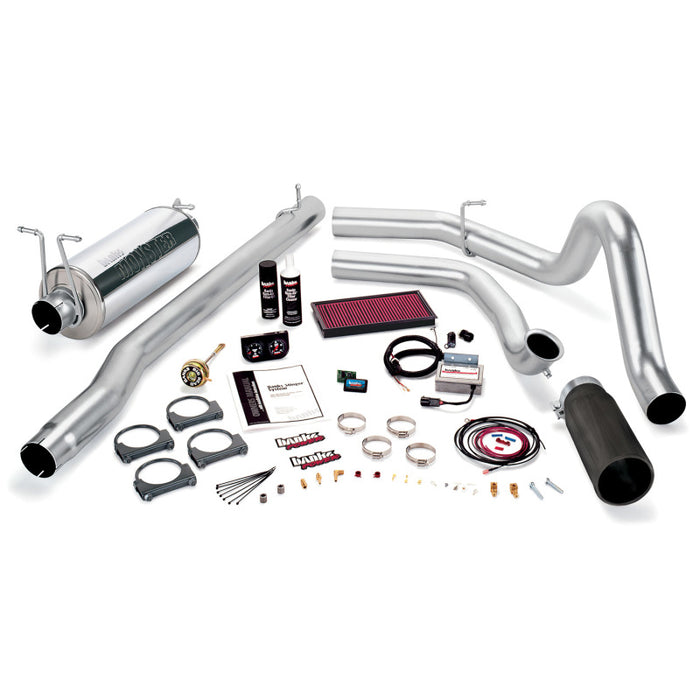 Banks Power 99.5 Ford 7.3L F250/350 Auto Stinger System SS Single Exhaust w/ Black Tip 47531-B