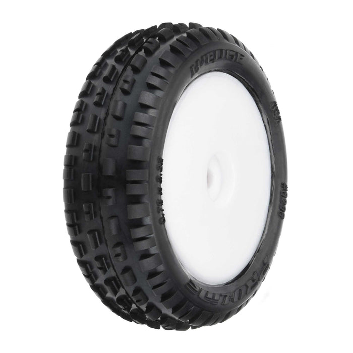 Pro-Line Racing 1/18 Wedge Front Carpet Mini-B Tires Mounted 8mm White Wheels 2 PRO829813