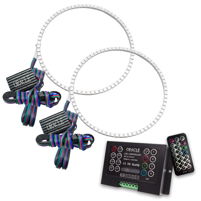 Oracle Fits Jeep Wrangler JL/Gladiator JT LED Surface Mount Headlight Halo Kit Colorshift 2 See Warranty 1214-333