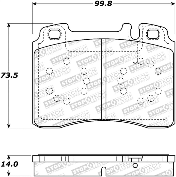 StopTech Street Brake Pads Front 308.05611