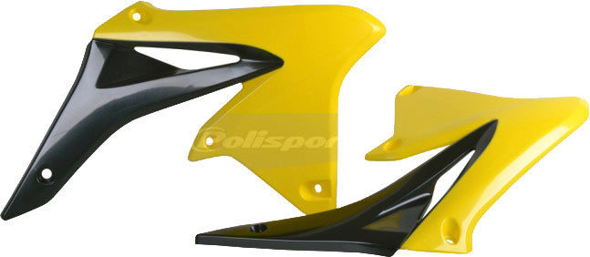 Polisport Radiator Shroud Set (BLACK/YELLOW) For 10-18 SUZUKI RMZ250