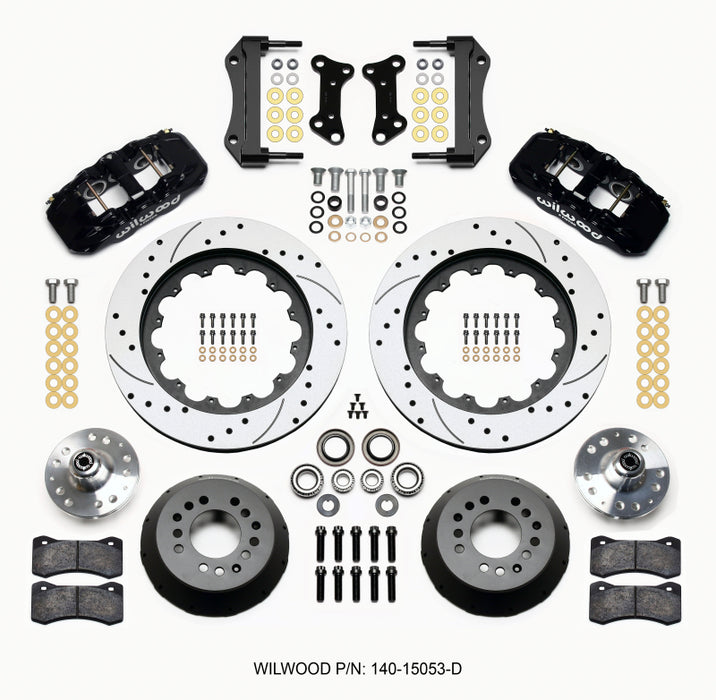 Wilwood AERO6 Front Hub Kit 15.00 Drilled 67-69 Camaro 64-72 Nova Chevelle 140-15053-D