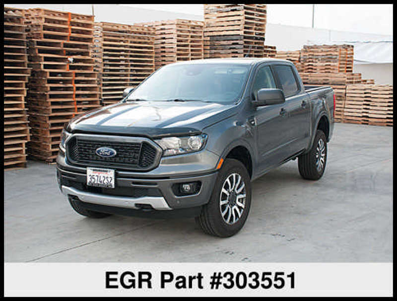 EGR 2019+ Ford Ranger XL/XLT Superguard Hood Guard Dark Smoke (303551) 303551