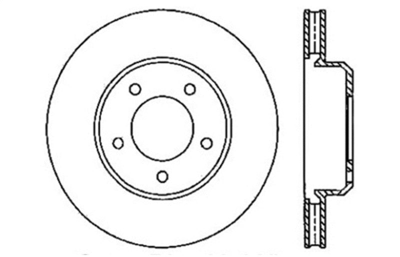 StopTech 05-13 Chrysler300/300C / 09-12 Compatible with Dodge Challenger Front Left Drilled & Slotted Rotor 127.63059L