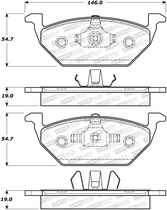 StopTech Street Brake Pads 308.0768