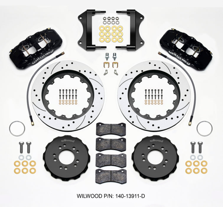 Wilwood AERO6 Front Hat Kit 15.00 Drilled 2014-up Corvette C7 w/Lines 140-13911-D