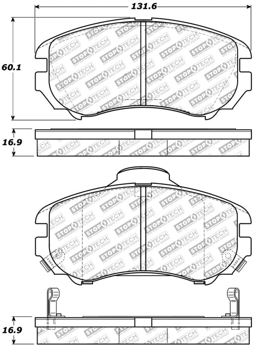 StopTech Street Select Brake Pads Front 305.0924