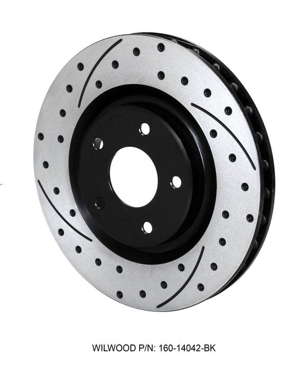 Wilwood Rotor-Front-SRP-C5/C6 Vette R/H-BLK 12.80 x 1.25 5 x 4.75 160-14042-BK
