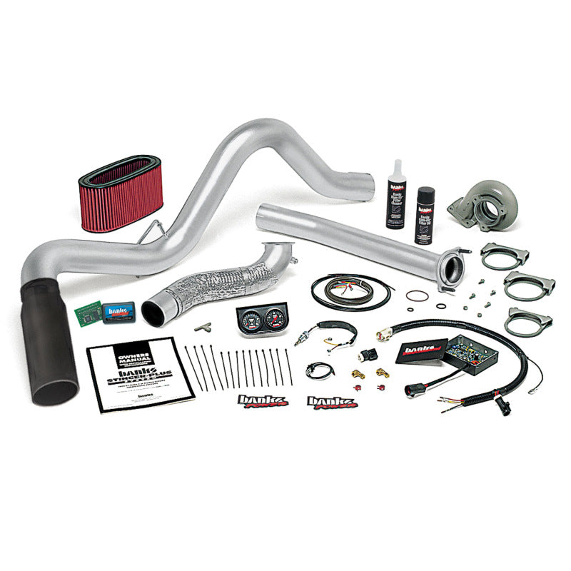 Banks Power 94-95.5 Ford 7.3L Man Stinger-Plus System SS Single Exhaust w/ Black Tip 48554-B