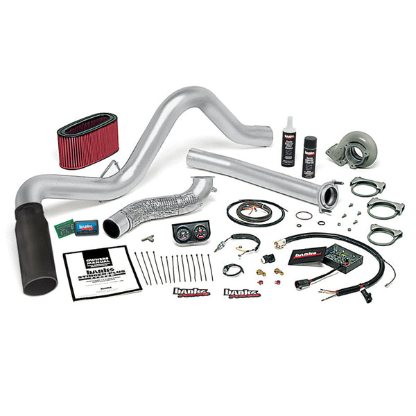 Banks Power 94-95.5 Ford 7.3L Man Stinger-Plus System SS Single Exhaust w/ Black Tip 48554-B