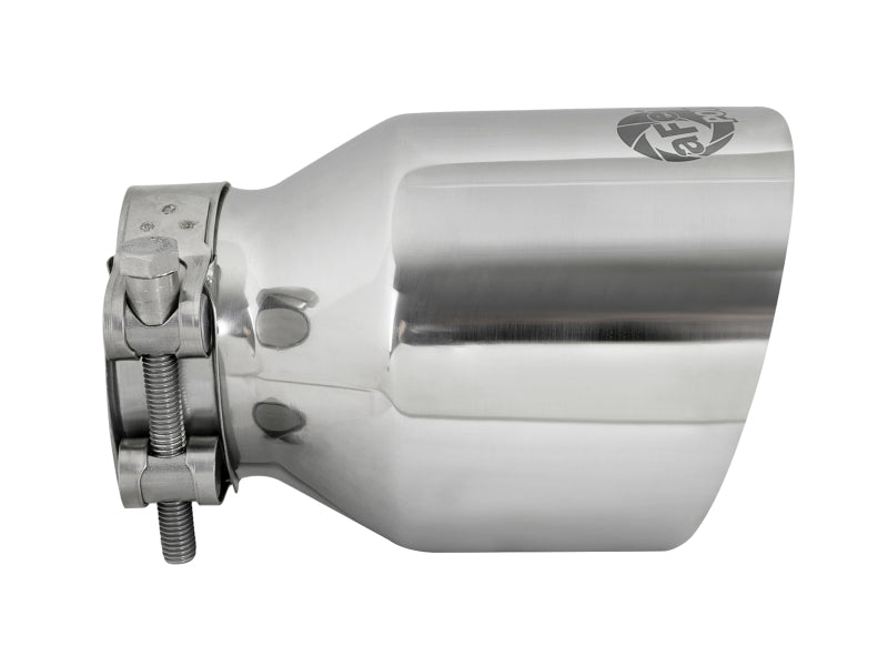 aFe MACH Force-Xp 304 SS Clamp-On Exhaust Tip 2.5in. Inlet / 4in. Outlet / 6in. L Polished 49T25404-P06