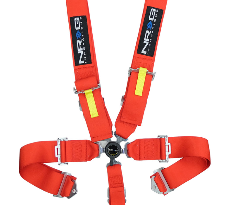 NRG SFI 16.1 5PT 3in. Seat Belt Harness / Cam Lock Red SBH-RS5PCRD