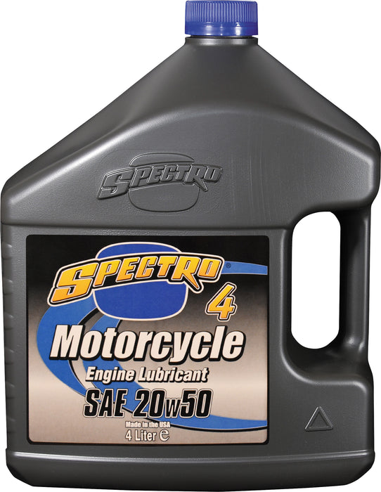 Spectro 4 Motorcycle Engine Lubricant 20w50 Oil (4 Liter Jug)